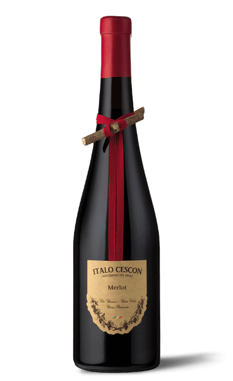 Merlot Veneto IGT 2021 75cl, with red ribbon detail.