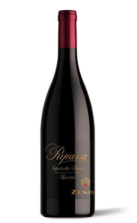 Ripassa Valpolicella Superiore DOC 2019, 75cl wine bottle with red and black label.