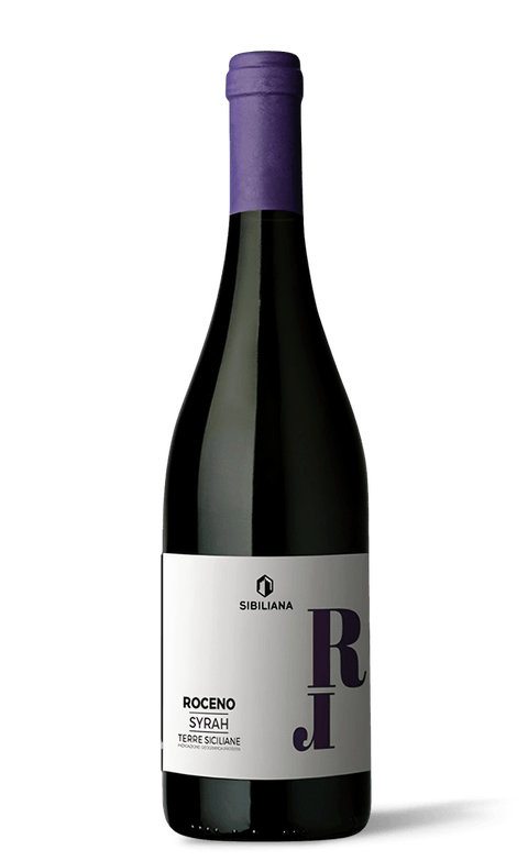 Syrah Roceno IGP 2023 wine bottle, 75cl, with aromas of cherry and wild plum.